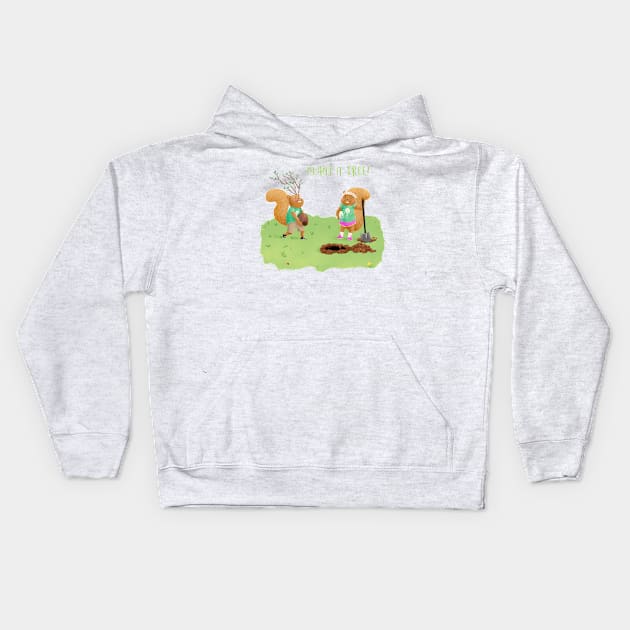 Plant a tree Kids Hoodie by SarahWrightArt